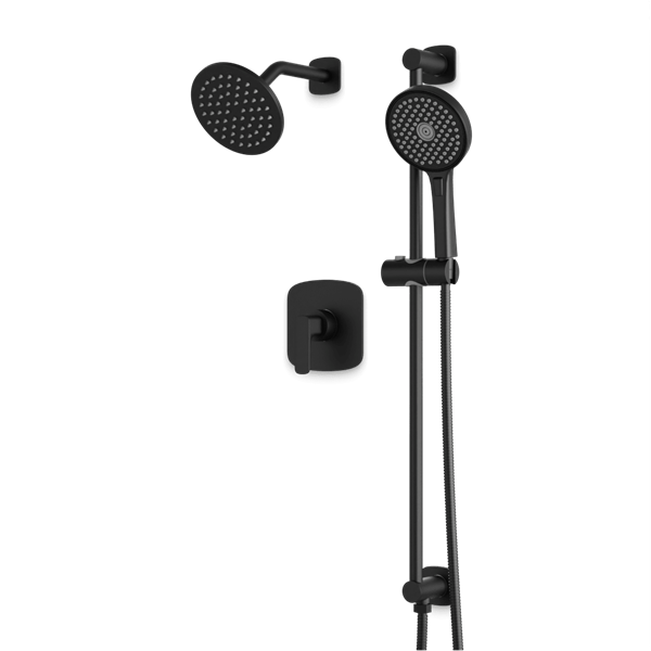 Artos - Harmony 2-Way Pressure Balance Shower Trim Kit with Hand Shower on Integrated Slide Bar