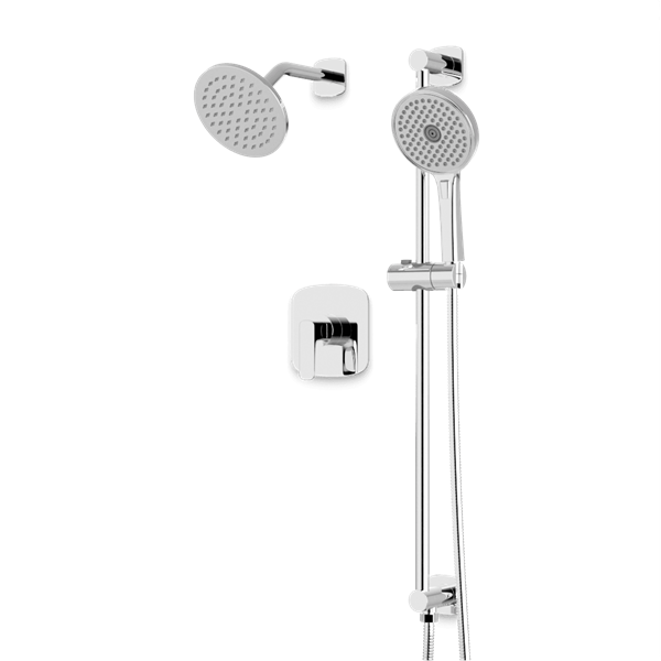 Artos - Harmony 2-Way Pressure Balance Shower Trim Kit with Hand Shower on Integrated Slide Bar