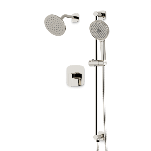 Artos - Harmony 2-Way Pressure Balance Shower Trim Kit with Hand Shower on Integrated Slide Bar