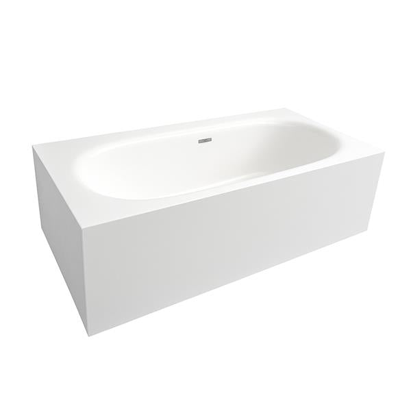 Lacava - Aquagrande Free-Standing Soaking Bathtub Made Of White Solid Surface With An Overflow