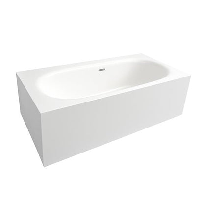 Lacava - Aquagrande Free-Standing Soaking Bathtub Made Of White Solid Surface With An Overflow