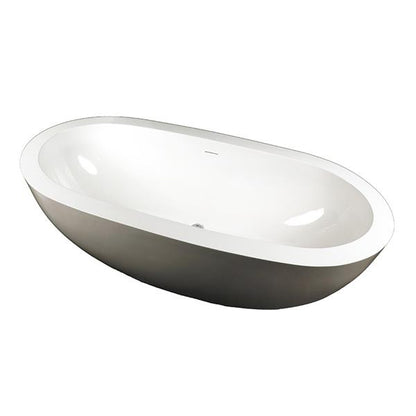 Lacava - Armosa Free-Standing Soaking Bathtub Made Of White Solid Surface