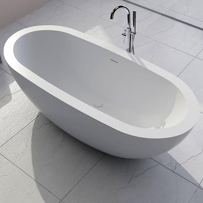 Lacava - Armosa Free-Standing Soaking Bathtub Made Of White Solid Surface