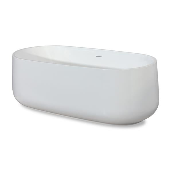 Lacava - Ottavo Free-Standing Soaking Bathtub Made Of White Solid Surface