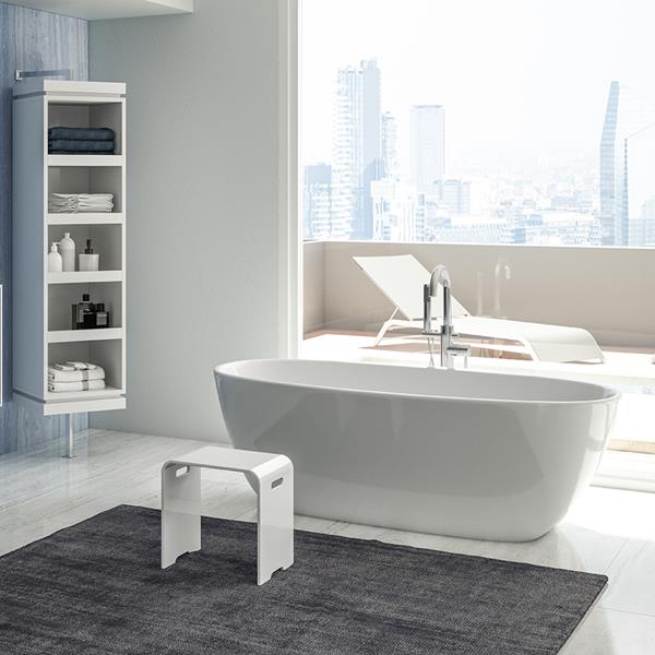 Lacava - Eleganza Free-Standing Soaking Bathtub Made Of White Solid Surface