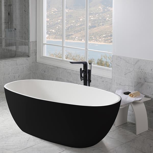 Lacava - Eleganza Free-Standing Soaking Bathtub Made Of White Solid Surface