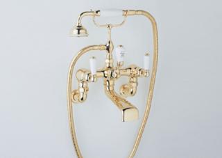 Rohl - Perrin & Rowe Edwardian Exposed Wall Mount Tub Filler w/Handshower - Lever Handle