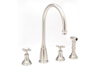 Rohl - Perrin & Rowe Georgian Era Two Handle Kitchen Faucet With Side Spray