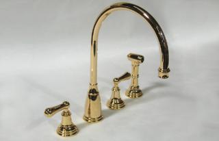 Rohl - Perrin & Rowe Georgian Era Two Handle Kitchen Faucet With Side Spray