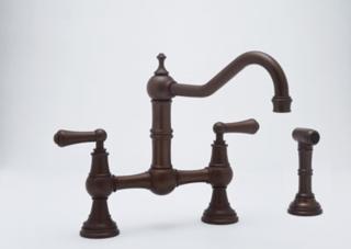 Rohl - Perrin & Rowe Edwardian Bridge Kitchen Faucet With Side Spray