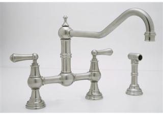 Rohl - Perrin & Rowe Edwardian Extended Spout Bridge Kitchen Faucet With Side Spray