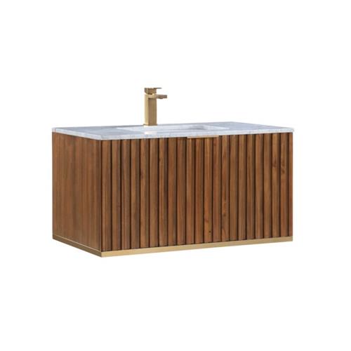 Bemma - Terra 36 Inch Wallmount Bathroom Vanity with Top and Sink