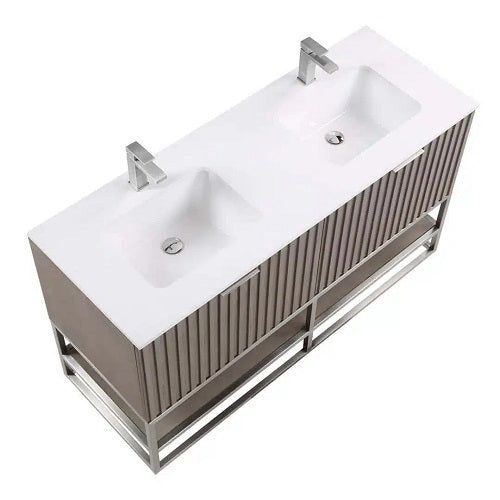 Bemma - Terra 60 Inch Bathroom Vanity with Top and Sink