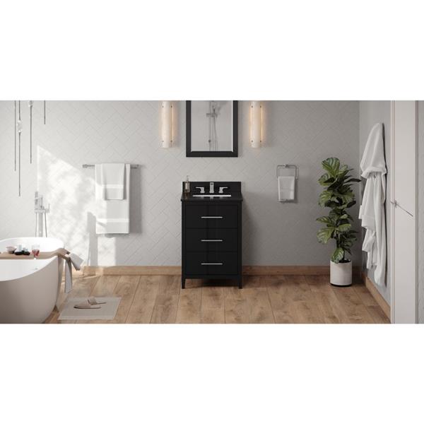 Jeffrey Alexander - 24 Inch Katara Vanity with Vanity Top and undermount rectangle bowl
