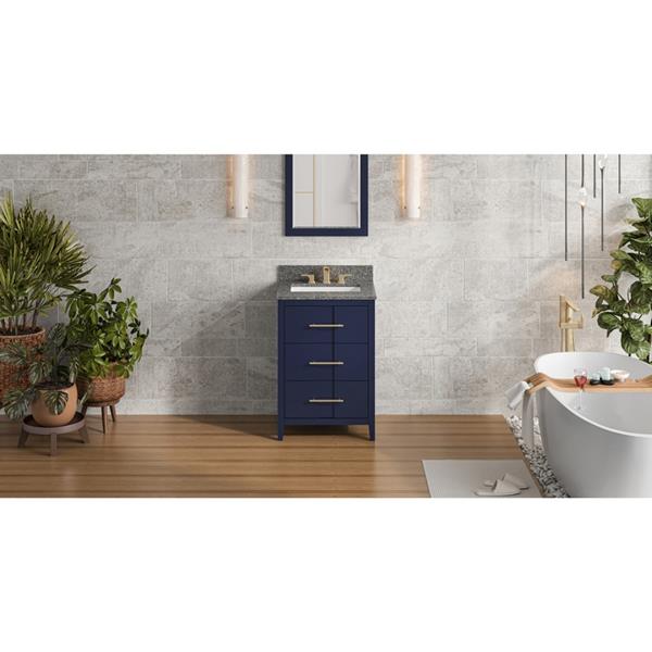 Jeffrey Alexander - 24 Inch Katara Vanity with Vanity Top and undermount rectangle bowl