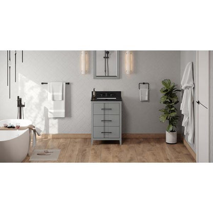 Jeffrey Alexander - 24 Inch Katara Vanity with Vanity Top and undermount rectangle bowl