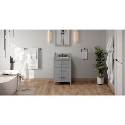 Jeffrey Alexander - 24 Inch Katara Vanity with Vanity Top and undermount rectangle bowl