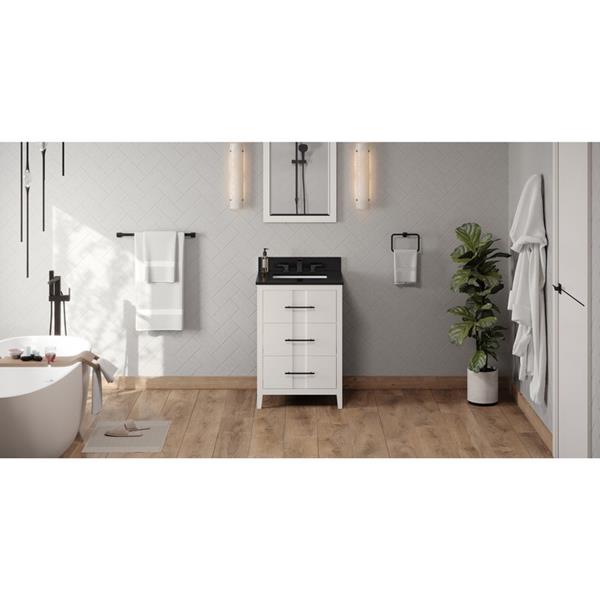 Jeffrey Alexander - 24 Inch Katara Vanity with Vanity Top and undermount rectangle bowl
