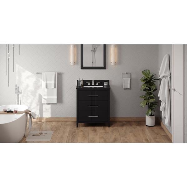 Jeffrey Alexander - 30 Inch Katara Vanity with Vanity Top and undermount rectangle bowl
