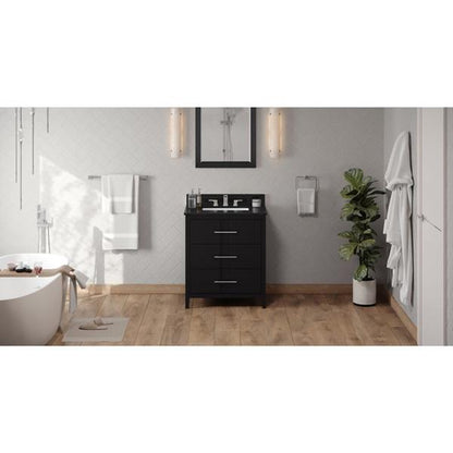 Jeffrey Alexander - 30 Inch Katara Vanity with Vanity Top and undermount rectangle bowl