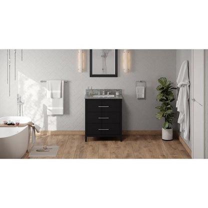 Jeffrey Alexander - 30 Inch Katara Vanity with Vanity Top and undermount rectangle bowl