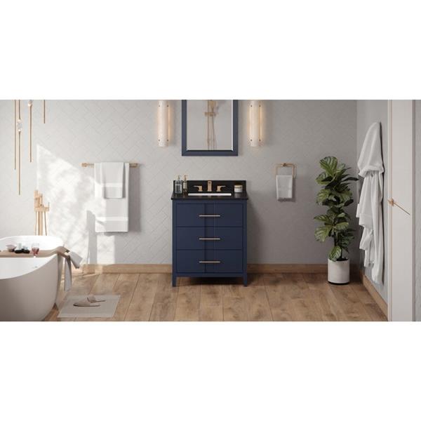 Jeffrey Alexander - 30 Inch Katara Vanity with Vanity Top and undermount rectangle bowl