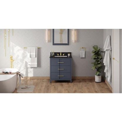 Jeffrey Alexander - 30 Inch Katara Vanity with Vanity Top and undermount rectangle bowl