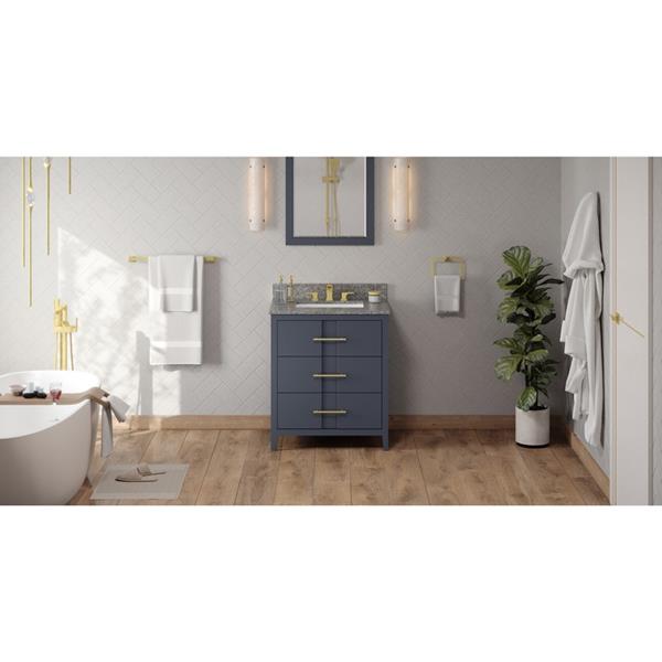 Jeffrey Alexander - 30 Inch Katara Vanity with Vanity Top and undermount rectangle bowl