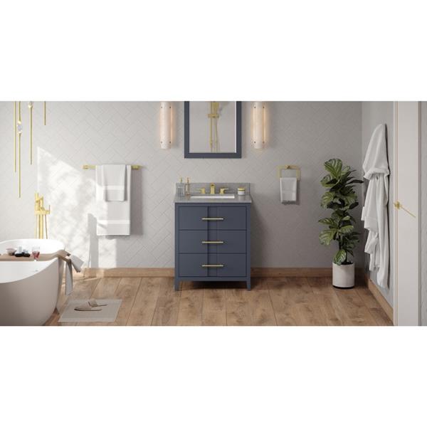 Jeffrey Alexander - 30 Inch Katara Vanity with Vanity Top and undermount rectangle bowl