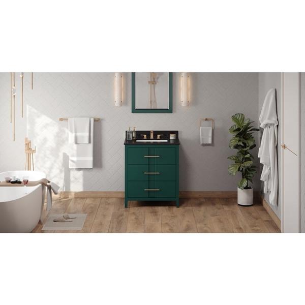 Jeffrey Alexander - 30 Inch Katara Vanity with Vanity Top and undermount rectangle bowl