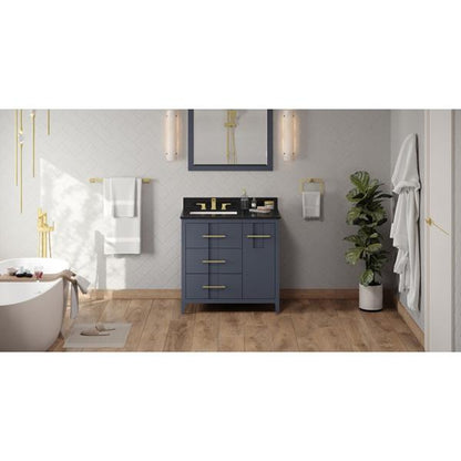 Jeffrey Alexander - 36 Inch Katara Vanity, left offset with Vanity Top and undermount rectangle bowl