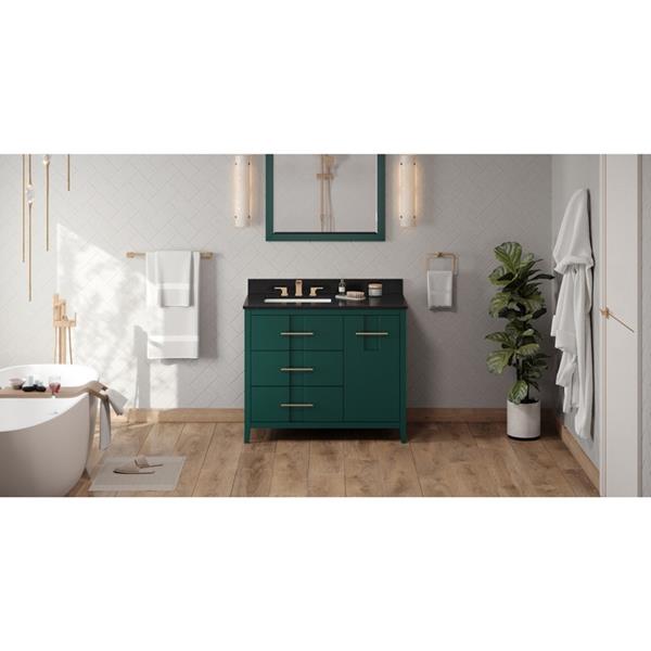Jeffrey Alexander - 42 Inch Katara Vanity, left offset with Vanity Top and undermount rectangle bowl