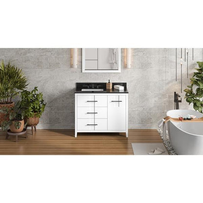 Jeffrey Alexander - 42 Inch Katara Vanity, left offset with Vanity Top and undermount rectangle bowl