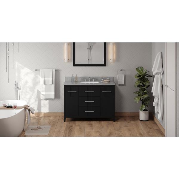 Jeffrey Alexander - 48 Inch Katara Vanity with Vanity Top and undermount rectangle bowl