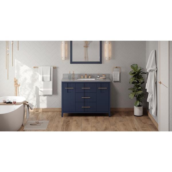 Jeffrey Alexander - 48 Inch Katara Vanity with Vanity Top and undermount rectangle bowl