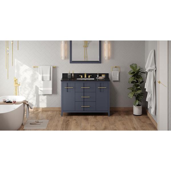 Jeffrey Alexander - 48 Inch Katara Vanity with Vanity Top and undermount rectangle bowl