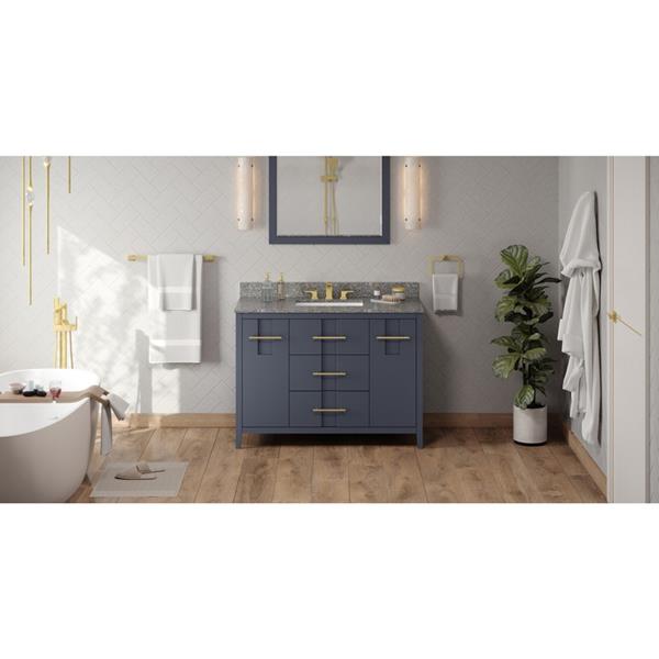 Jeffrey Alexander - 48 Inch Katara Vanity with Vanity Top and undermount rectangle bowl