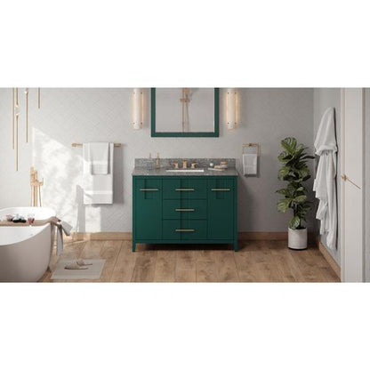 Jeffrey Alexander - 48 Inch Katara Vanity with Vanity Top and undermount rectangle bowl