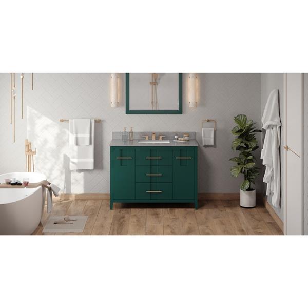 Jeffrey Alexander - 48 Inch Katara Vanity with Vanity Top and undermount rectangle bowl