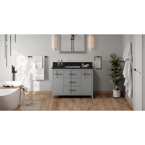 Jeffrey Alexander - 48 Inch Katara Vanity with Vanity Top and undermount rectangle bowl