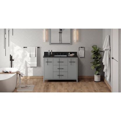 Jeffrey Alexander - 48 Inch Katara Vanity with Vanity Top and undermount rectangle bowl