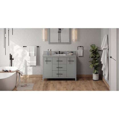 Jeffrey Alexander - 48 Inch Katara Vanity with Vanity Top and undermount rectangle bowl