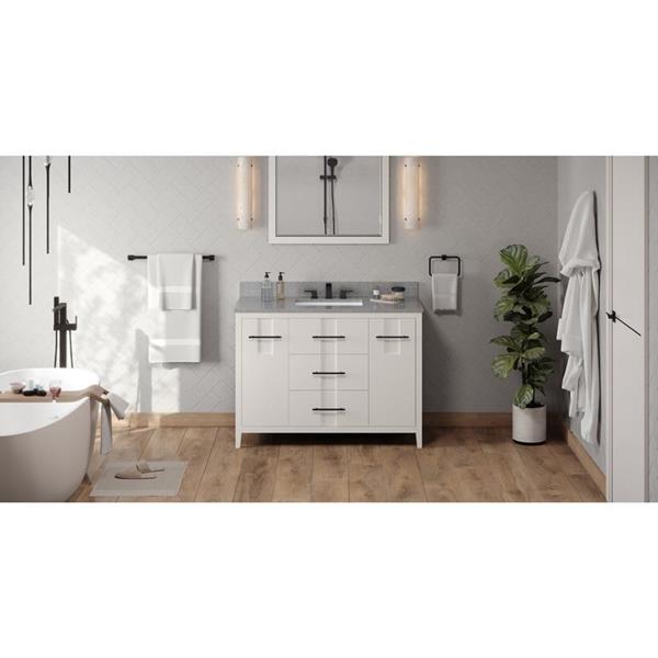 Jeffrey Alexander - 48 Inch Katara Vanity with Vanity Top and undermount rectangle bowl