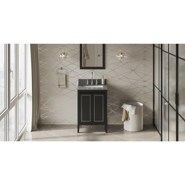 Jeffrey Alexander - 24 Inch Percival Vanity with Vanity Top and undermount rectangle bowl