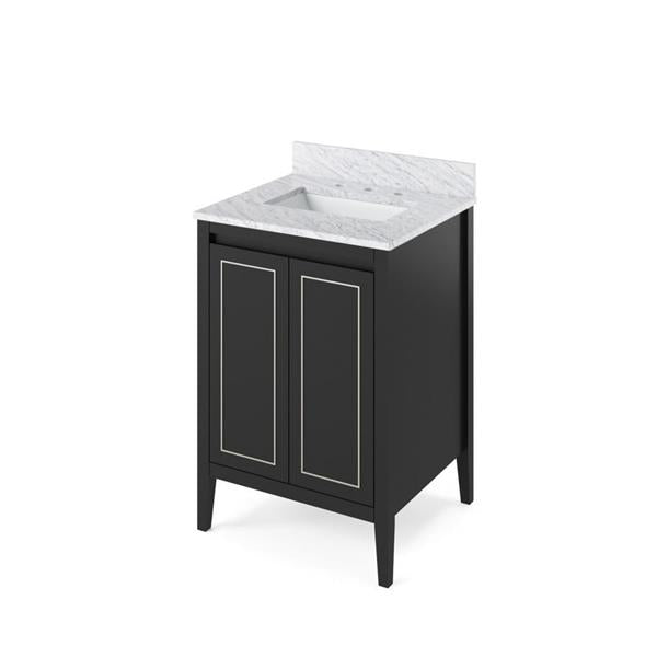 Jeffrey Alexander - 24 Inch Percival Vanity with Vanity Top and undermount rectangle bowl