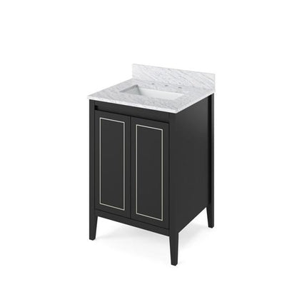 Jeffrey Alexander - 24 Inch Percival Vanity with Vanity Top and undermount rectangle bowl