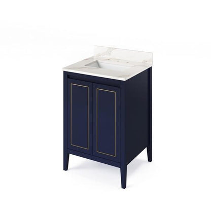 Jeffrey Alexander - 24 Inch Percival Vanity with Vanity Top and undermount rectangle bowl