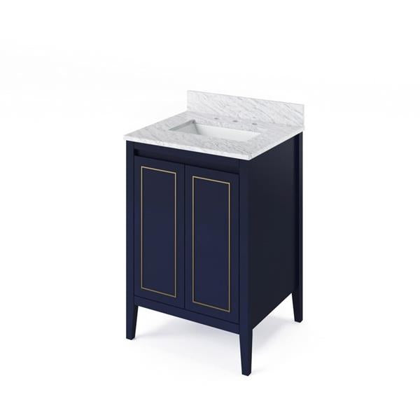 Jeffrey Alexander - 24 Inch Percival Vanity with Vanity Top and undermount rectangle bowl