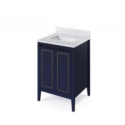 Jeffrey Alexander - 24 Inch Percival Vanity with Vanity Top and undermount rectangle bowl