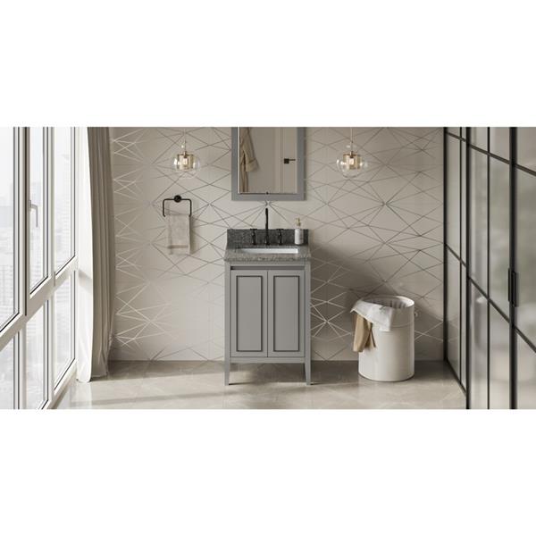 Jeffrey Alexander - 24 Inch Percival Vanity with Vanity Top and undermount rectangle bowl